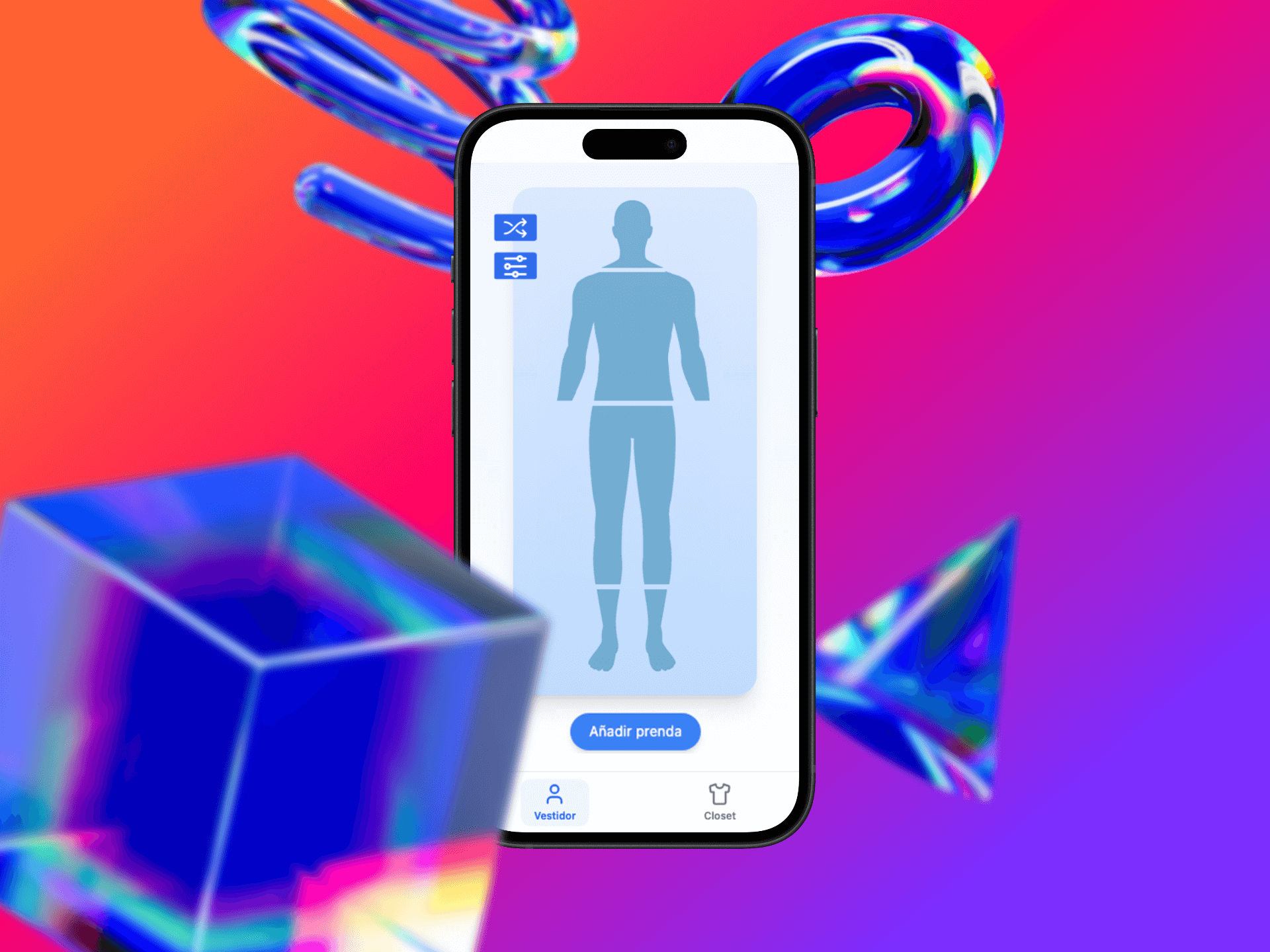 Closet Virtual - Interface Principal